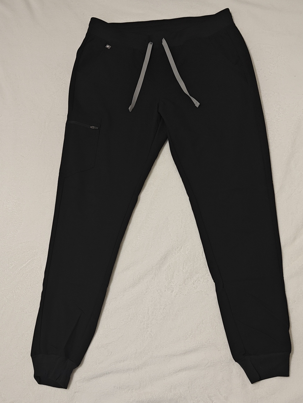 Figs Women's Black Joggers with Gray Drawstring
